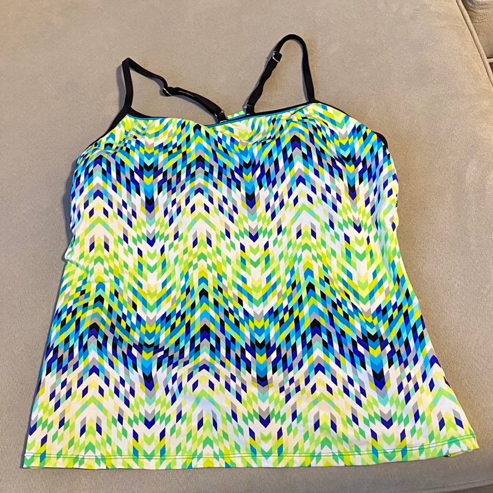 Nike Geometrical print Tankini swim top